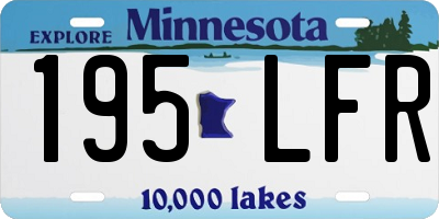 MN license plate 195LFR