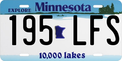 MN license plate 195LFS