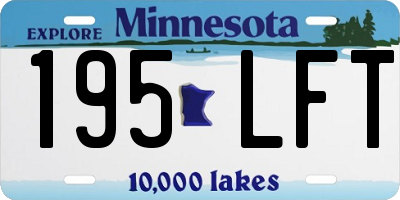 MN license plate 195LFT