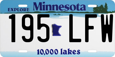 MN license plate 195LFW