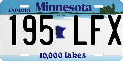 MN license plate 195LFX