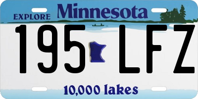 MN license plate 195LFZ