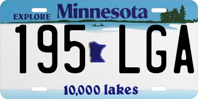 MN license plate 195LGA