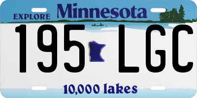 MN license plate 195LGC