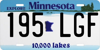 MN license plate 195LGF