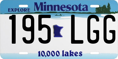 MN license plate 195LGG
