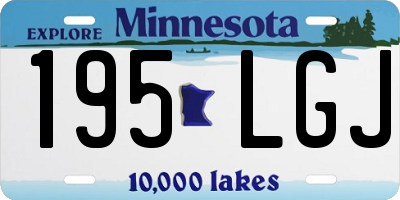 MN license plate 195LGJ
