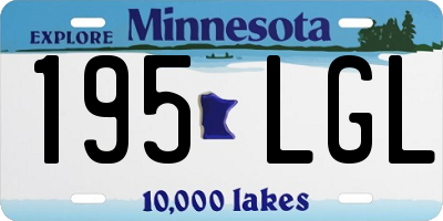MN license plate 195LGL