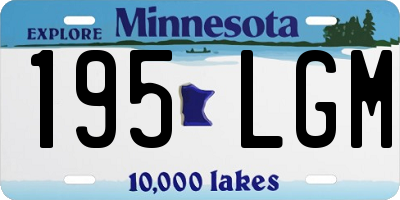 MN license plate 195LGM