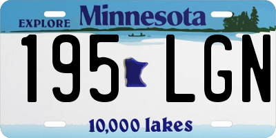 MN license plate 195LGN