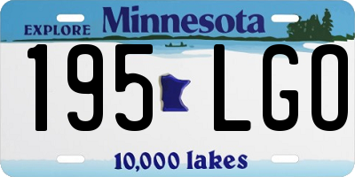 MN license plate 195LGO