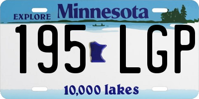 MN license plate 195LGP