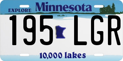 MN license plate 195LGR