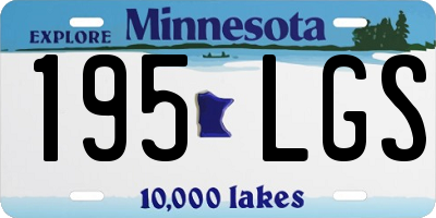 MN license plate 195LGS