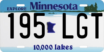 MN license plate 195LGT