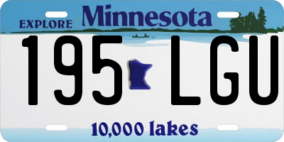 MN license plate 195LGU