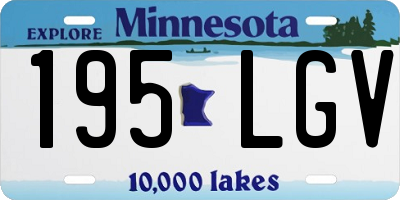 MN license plate 195LGV