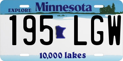 MN license plate 195LGW