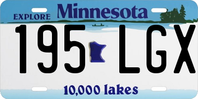 MN license plate 195LGX