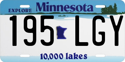 MN license plate 195LGY