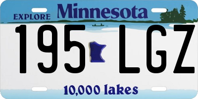 MN license plate 195LGZ