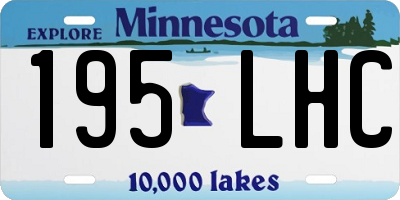 MN license plate 195LHC