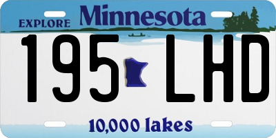MN license plate 195LHD