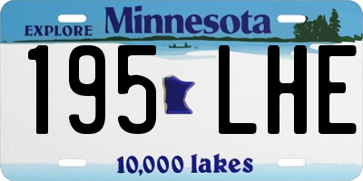 MN license plate 195LHE