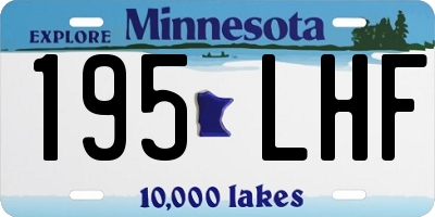 MN license plate 195LHF