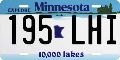 MN license plate 195LHI