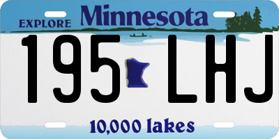 MN license plate 195LHJ