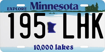 MN license plate 195LHK