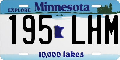 MN license plate 195LHM