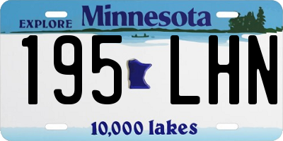 MN license plate 195LHN