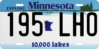 MN license plate 195LHO