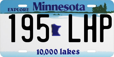 MN license plate 195LHP