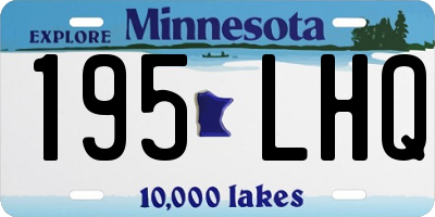 MN license plate 195LHQ