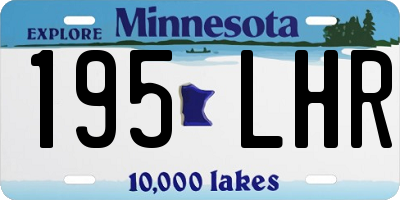 MN license plate 195LHR