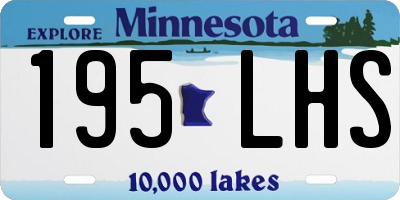 MN license plate 195LHS