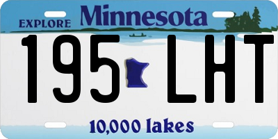 MN license plate 195LHT