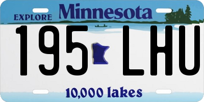 MN license plate 195LHU