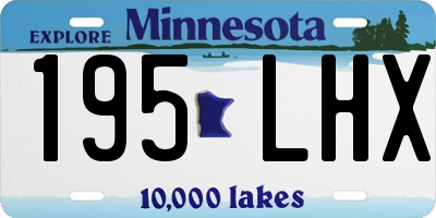 MN license plate 195LHX