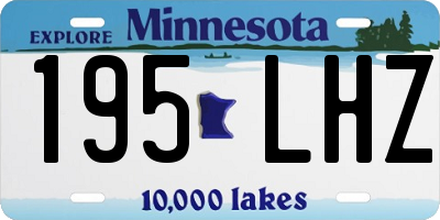 MN license plate 195LHZ