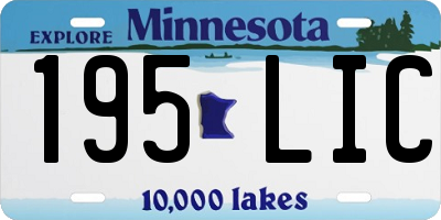 MN license plate 195LIC