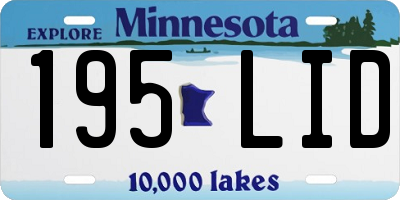 MN license plate 195LID