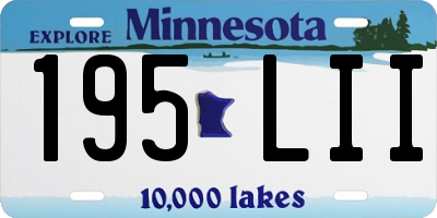 MN license plate 195LII