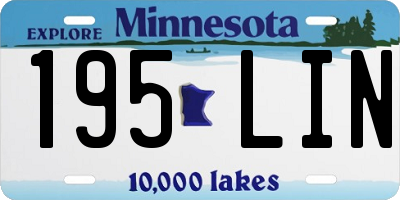 MN license plate 195LIN