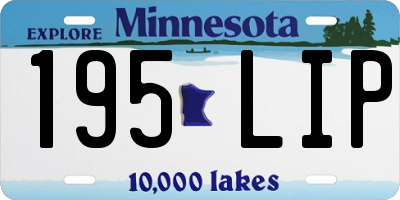 MN license plate 195LIP