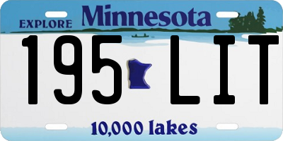 MN license plate 195LIT