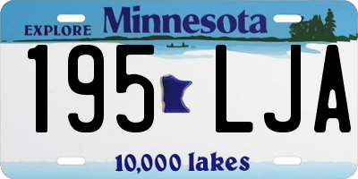 MN license plate 195LJA